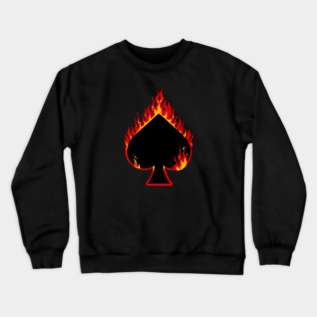 Spade on fire Crewneck Sweatshirt by Juliet & Gin